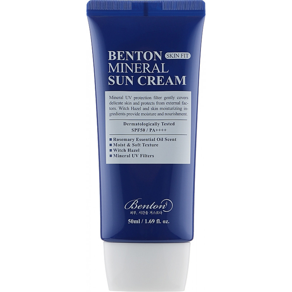 Солнцезащитный крем на минеральной основе - Benton Skin Fit Mineral Sun Cream SPF50+/PA++++ фото 2