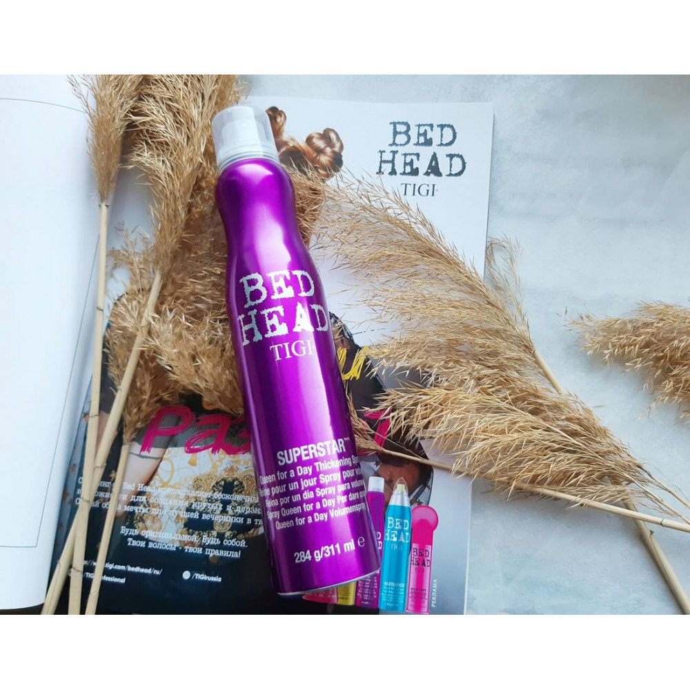 Спрей для увеличения объема тонких и нормальных волос - Tigi Bed Head Superstar Queen for a Day фото 3