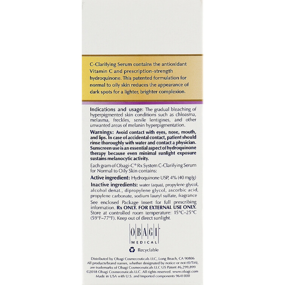 Сироватка з арбутином і вітаміном С - Obagi OC FX CLARIFYING SERUM фото 5