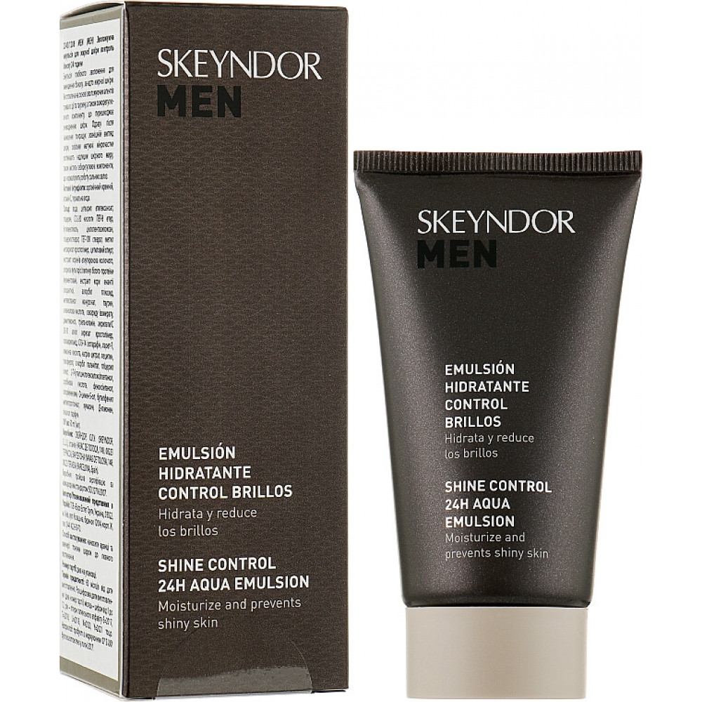 Увлажняющая эмульсия "Контроль блеска 24 часа" - Skeyndor Men Shine Control 24H Aqua Emulsion фото 2