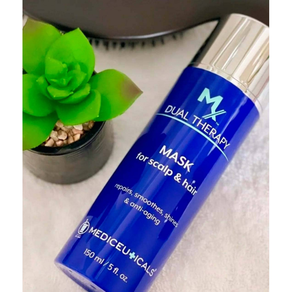 Восстанавливающая и антивозрастная маска для волос и кожи головы - Mediceuticals MX Dual Therapy Mask For Scalp And Hair фото 4