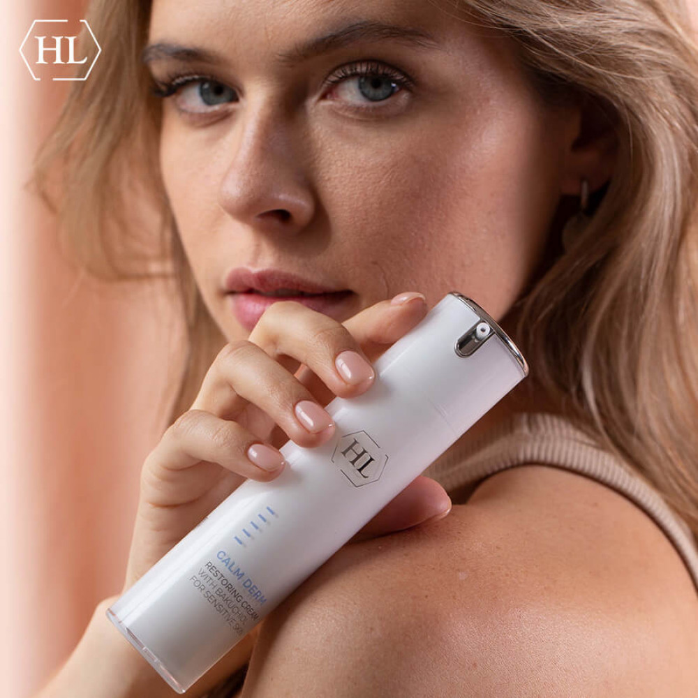 Восстанавливающий крем - Holy Land Cosmetics Calm Derm Restoring Cream For Sensitive Skin With Bakuchiol  фото 3