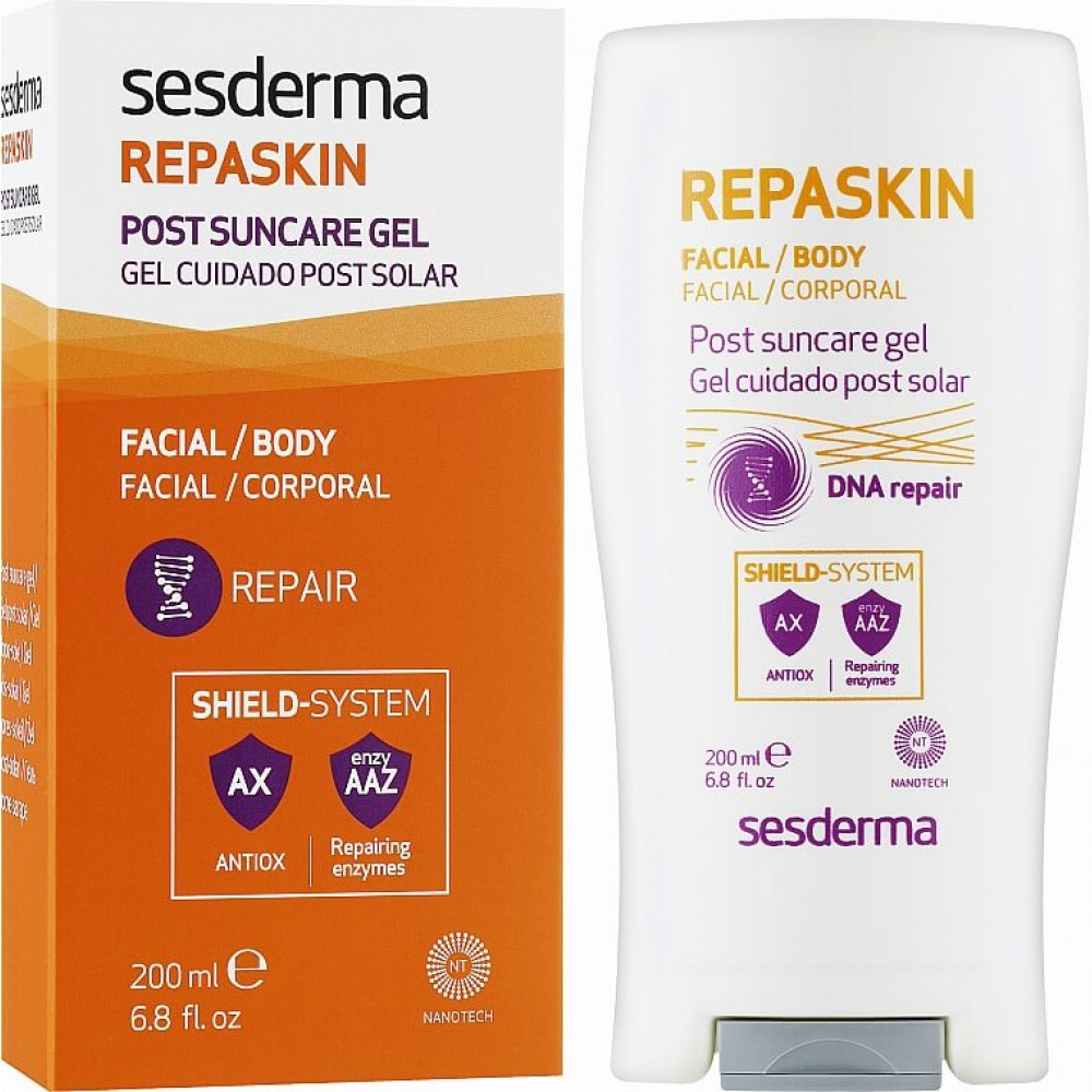 Восстанавливающий гель после солнца  - SesDermaREPASKIN Facial/Body After Sun gel фото 4