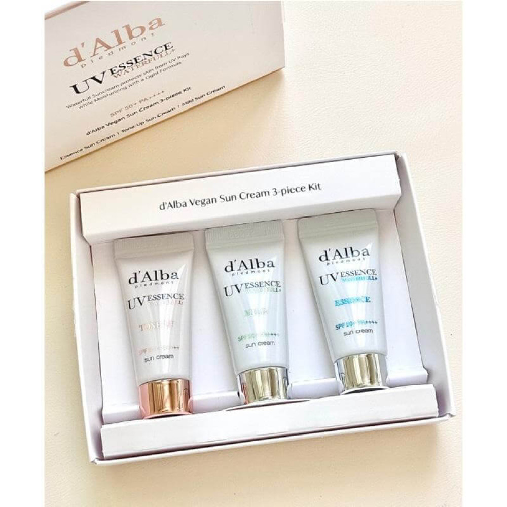Набір сонцезахисних кремів - D'Alba Vegan 3-Piece Sun Cream Kit фото 3