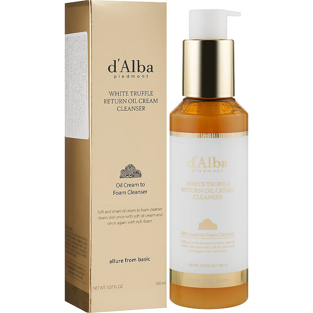 Очищающее крем-масло для очищения кожи лица - D'Alba White Truffle Return Oil Cream Cleanser фото 3
