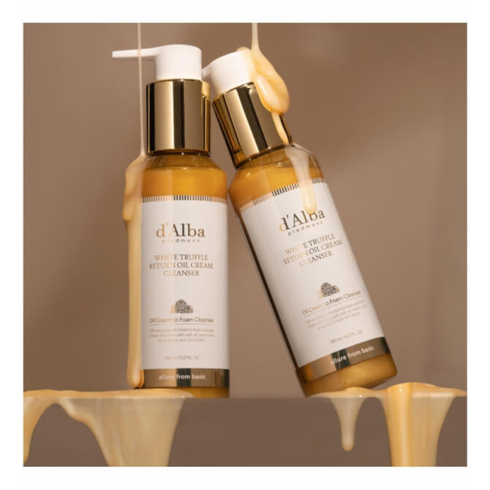 Очищающее крем-масло для очищения кожи лица - D'Alba White Truffle Return Oil Cream Cleanser фото 2